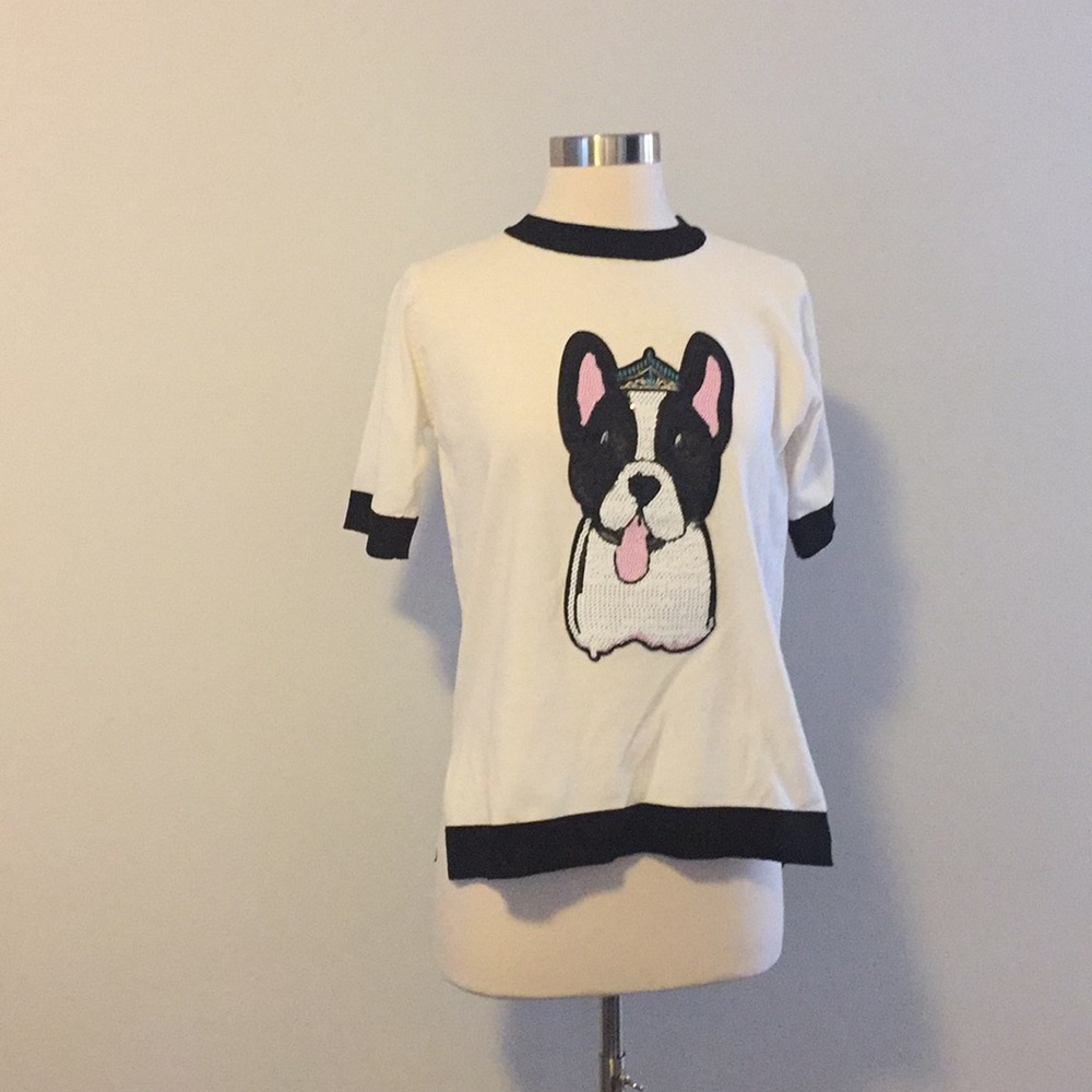 sequins short sleeve top